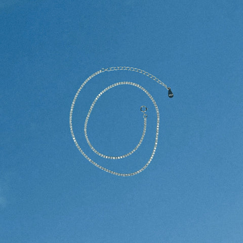 Sterling Silver Tennis Chain Necklace